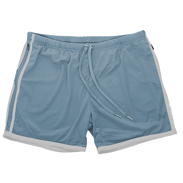 WOOF Commando Safe Nylon Mesh Gym Shorts with Zipper Pockets 